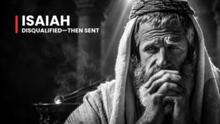 Isaiah the prophet clasps his hands across his mouth, his deeply furrowed brow recalling the confession of unclean lips.