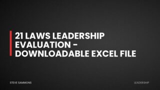21 Laws Leadership Evaluation - Downloadable Excel File