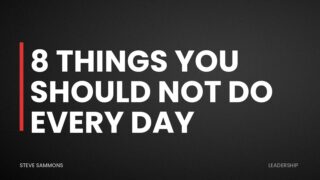 8 Things You Should Not Do Every Day