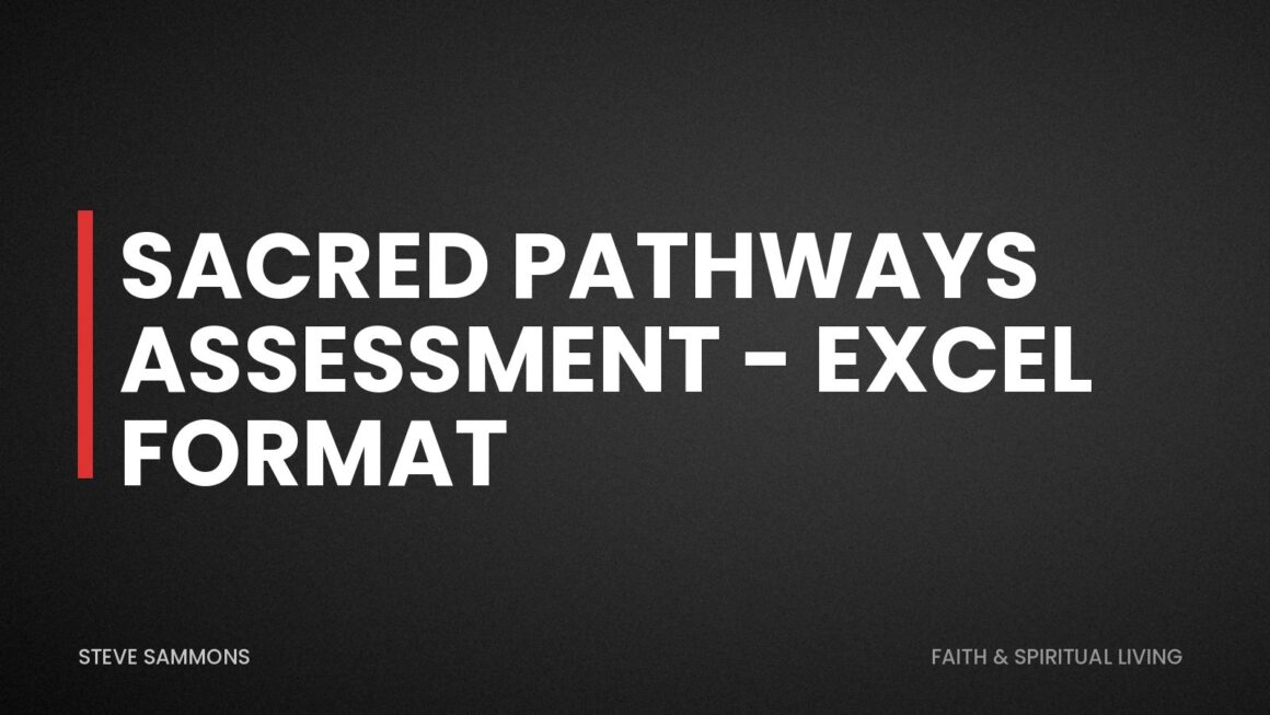 Sacred Pathways Assessment - Excel Format