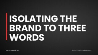 Isolating the brand to three words