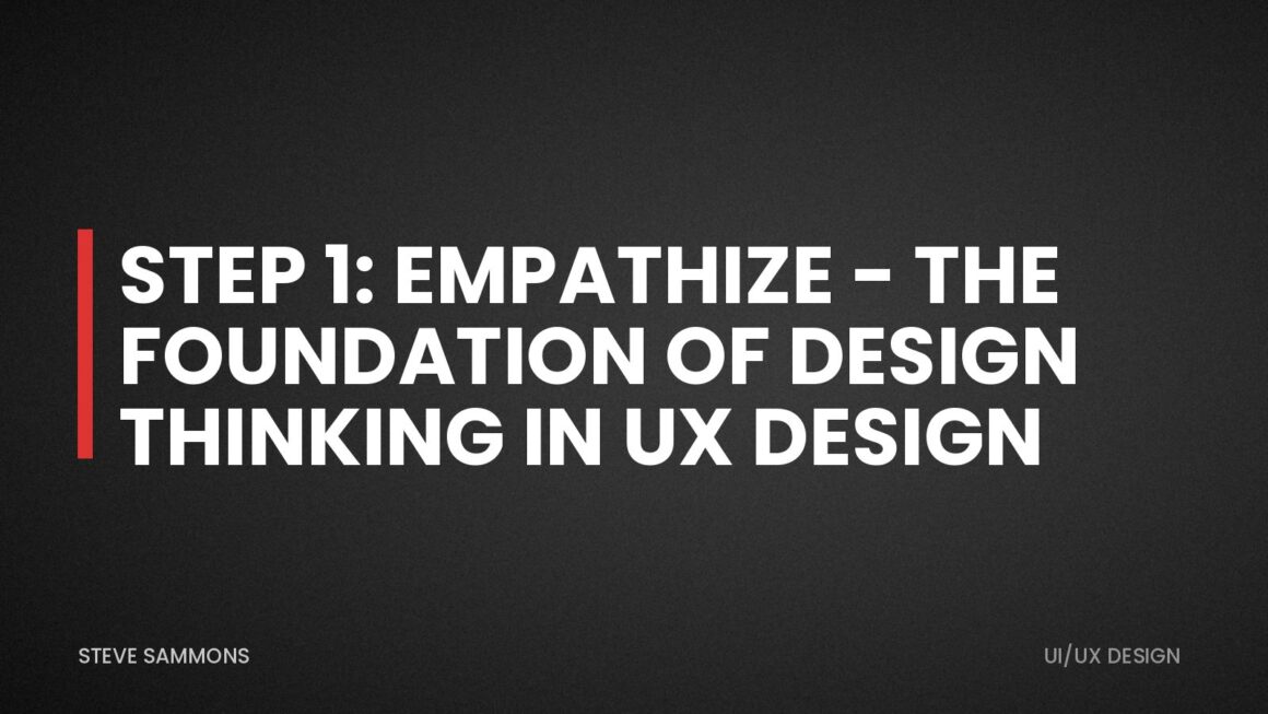 Step 1: Empathize - The Foundation of Design Thinking in UX Design