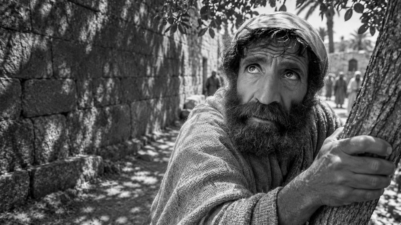Imagined historical portrait of Zacchaeus.