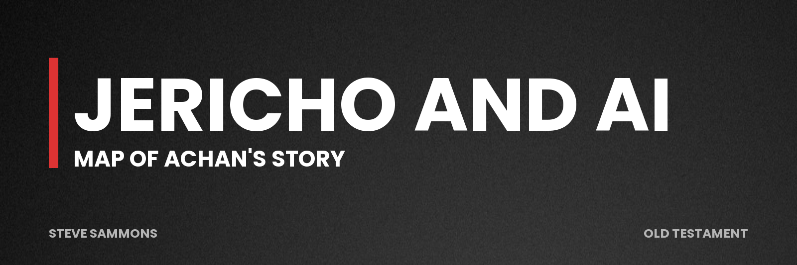 Jericho and Ai: Map of Achan's story